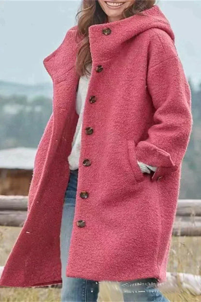 Manteau élégant de couleur unie