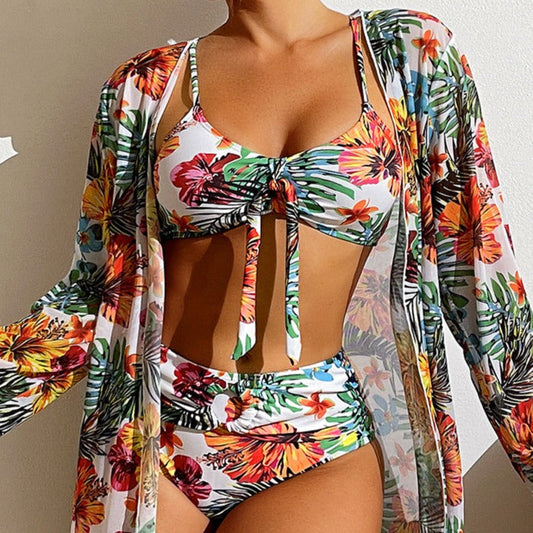Anni® | Ensemble bikini trois pièces avec motif floral