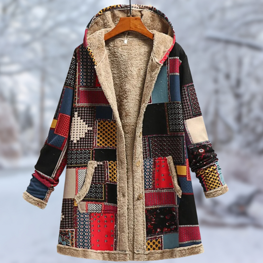 Ségolene® | Manteau d'hiver élégant avec capuche et imprimé