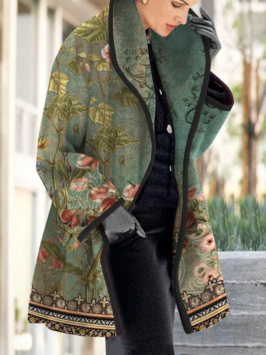 Tanya® | Élégant Manteau Vintage à Motifs de Fleurs
