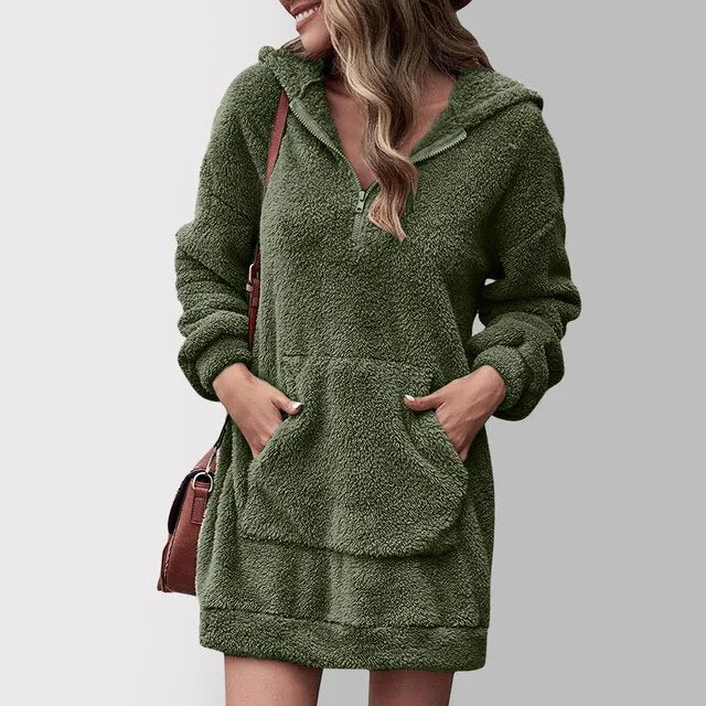 Zelda® | Robe Pull à Capuche Duveteuse
