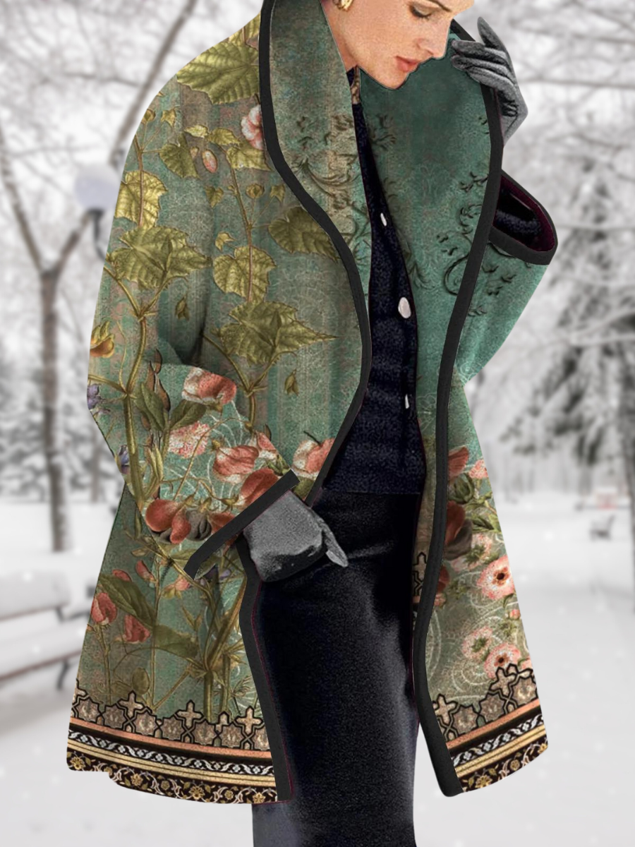 Tanya® | Élégant Manteau Vintage à Motifs de Fleurs