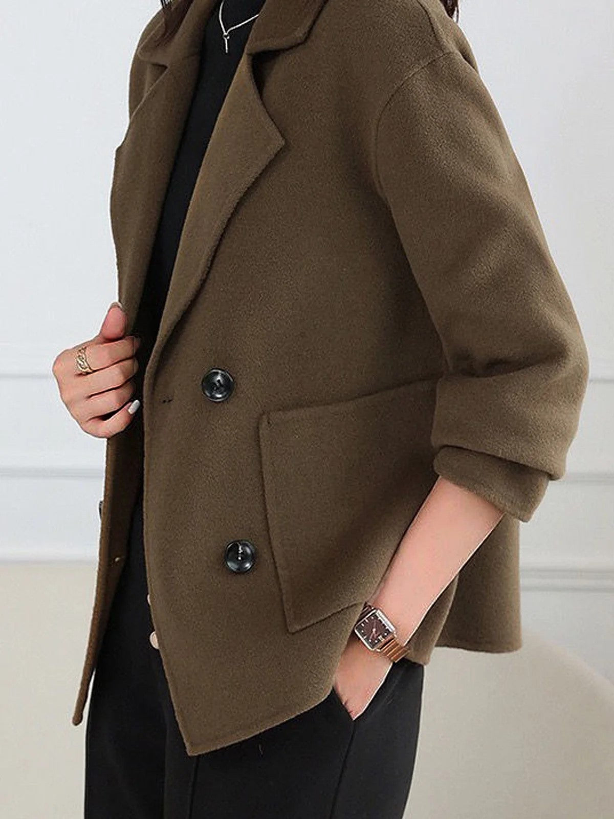 Emma® | Manteau ample à col et à plaine à la mode