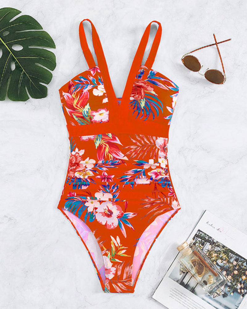 Hana® | Maillot de bain une pièce à la mode avec imprimé floral