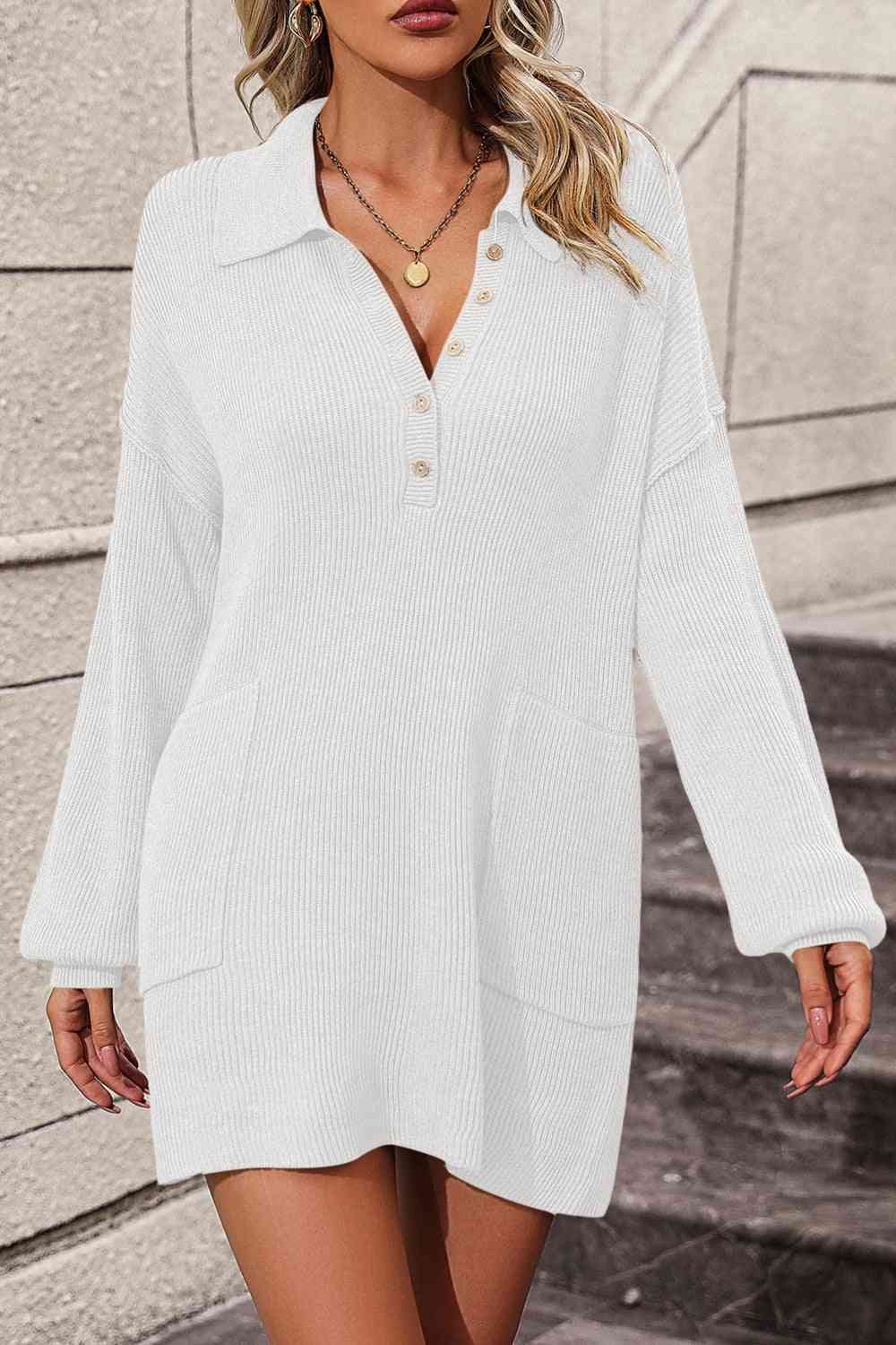 Johnny Collar Sweater Dress