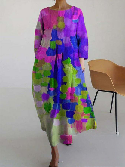 Cheska® | Magnifique robe aux imprimés colorés