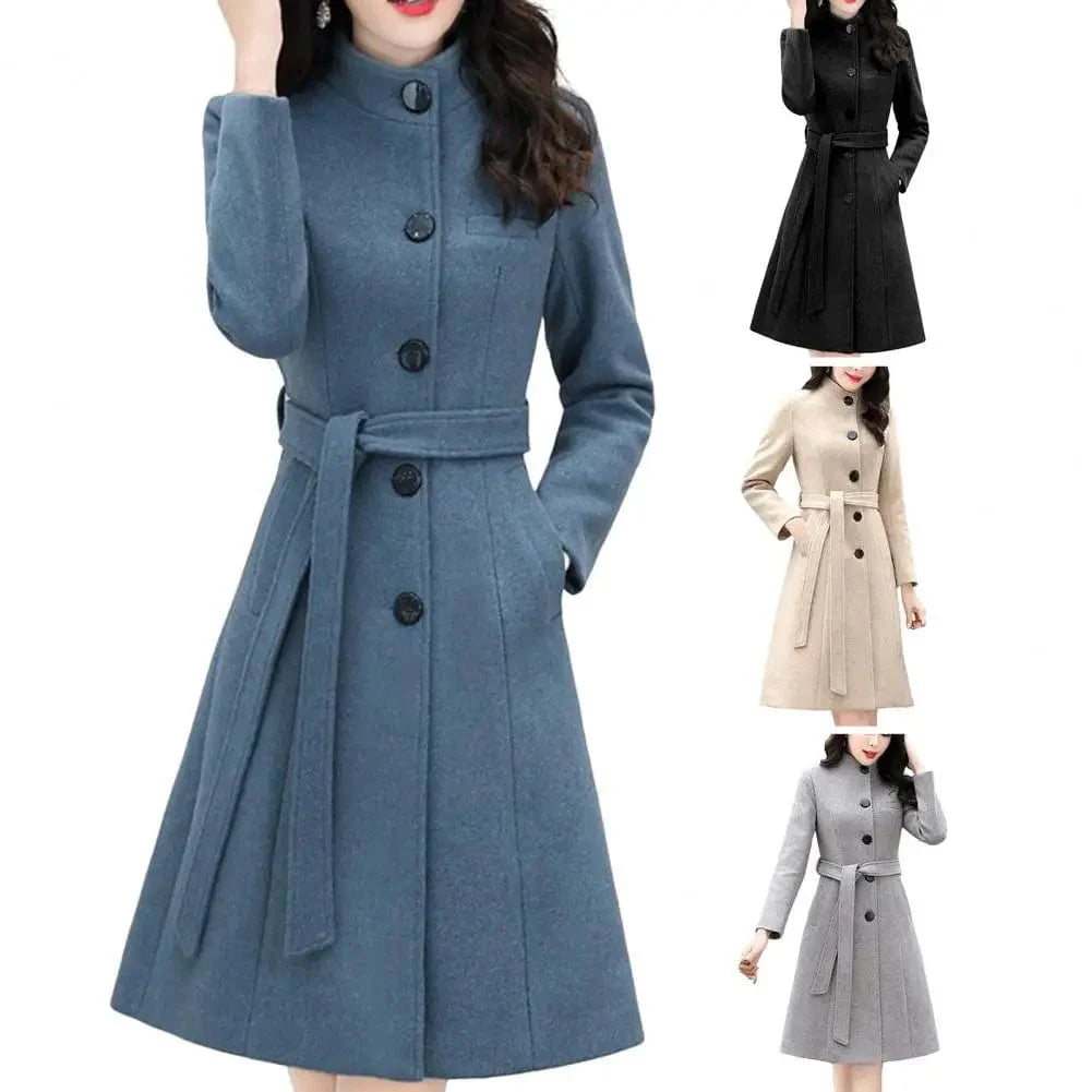 ABBY - Enradet Trenchcoat med lommer esbjerg-modehus Coats & Jackets