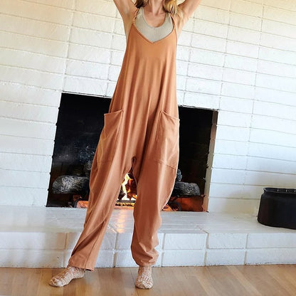 🔥Wide Leg Jumpsuit with Pockets