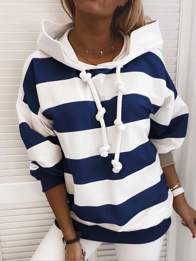 INS Women's Long Sleeve Knot Stripe Print Hoodies - Hoodies - INS | Online Fashion Free Shipping Clothing, Dresses, Tops, Shoes - 07/08/2021 - 10-20 - Category_Hoodies